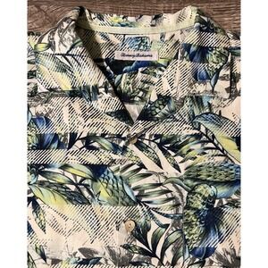 Tommy Bahama Island Zone Silk/Polyester Floral Print Hawaiian Shirt Size XL